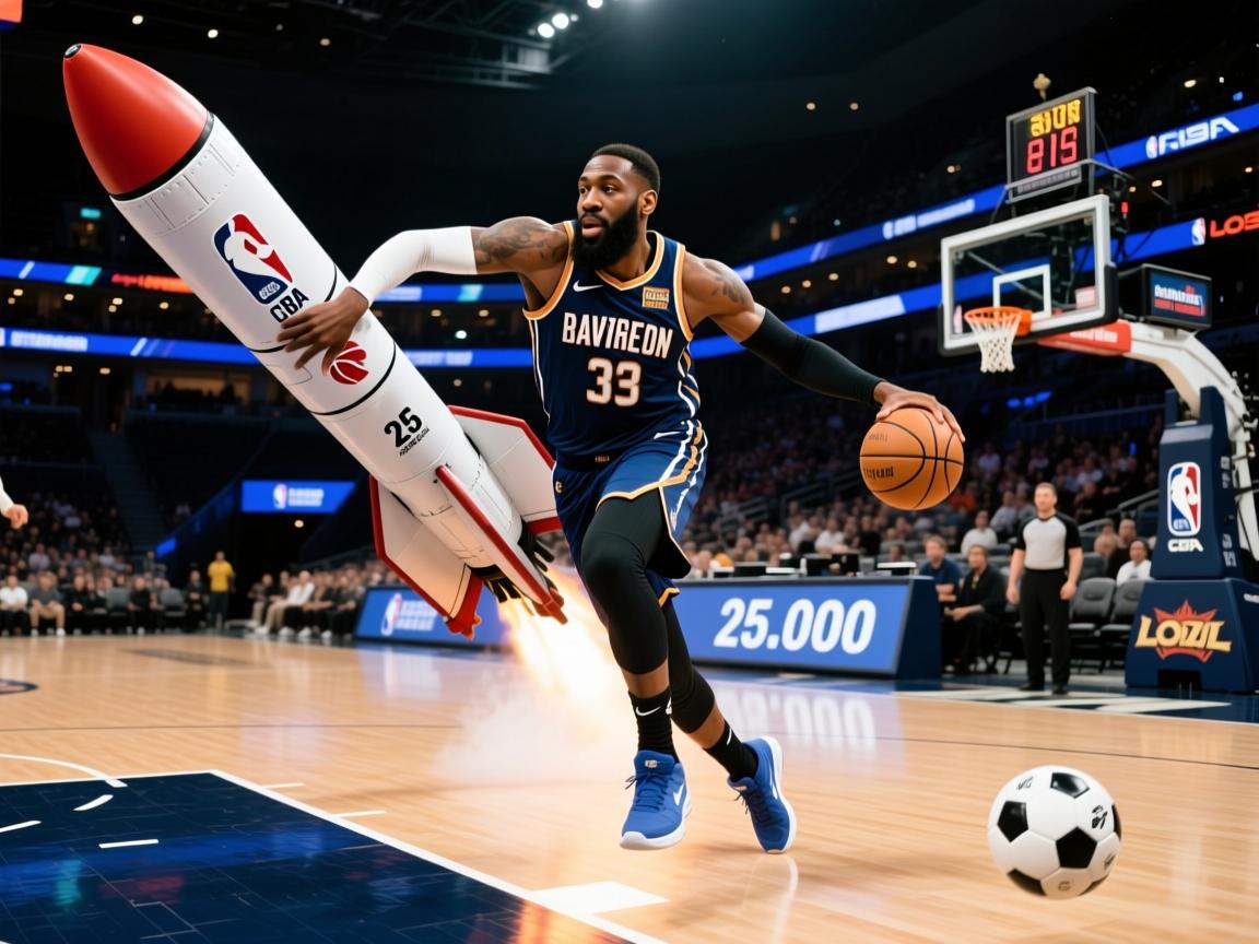 火箭前锋哈登突破25,000分大关